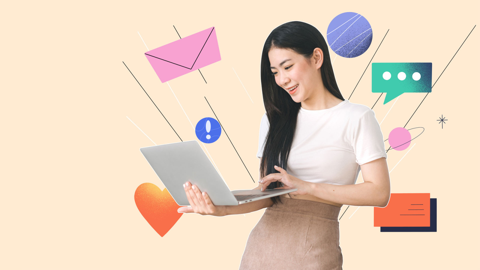 Young adult business southeast asian woman typing laptop keyboard online message or email. Young adult business southeast asian woman typing laptop keyboard online message or email.