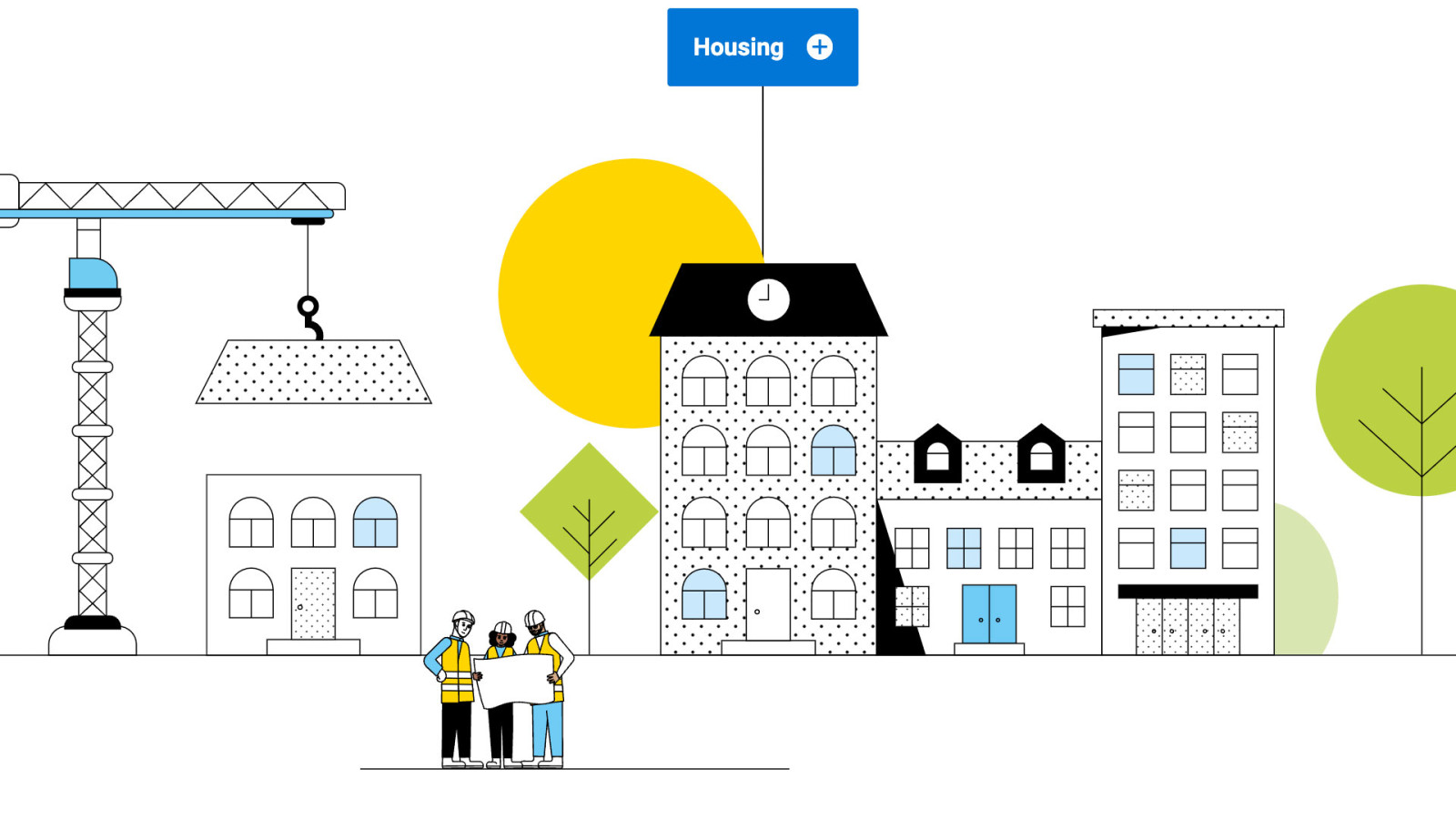 Still image of Legal & General's Our City webpage with interactive animation for the inclusive capitalism section